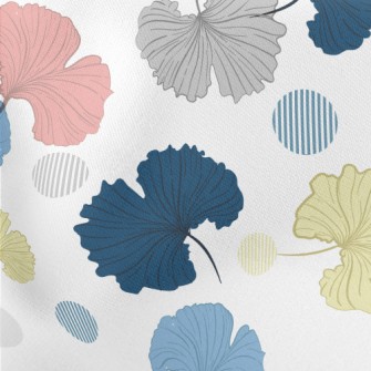 Colorful Hand Drawn Ginkgo Lea Stretch Ponte