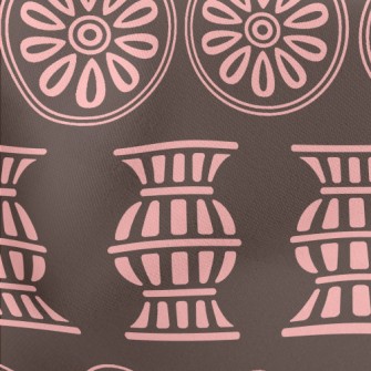 Flowers And Vases Doodle Stretch Ponte