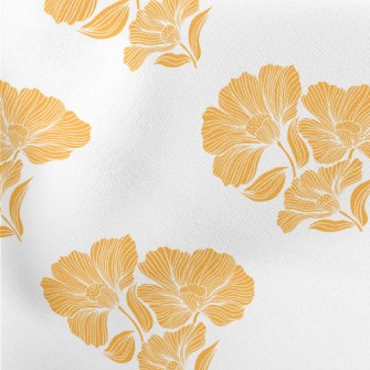 Retro Orange Lotus Stretch Ponte