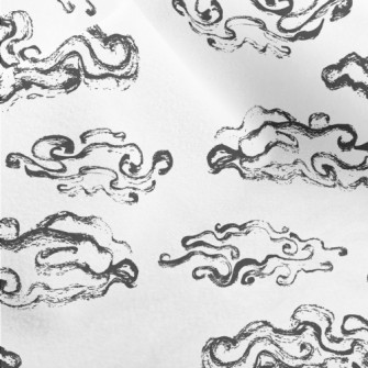 Hand Drawn Ink Clouds Micro Fleece