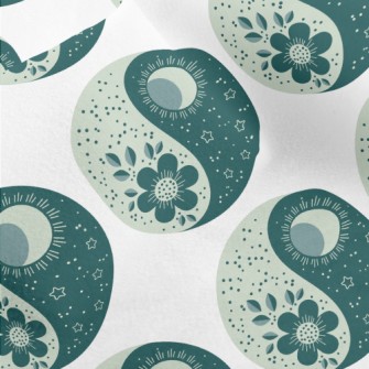 Flower Sun And Moon Yin And Ya Micro Fleece