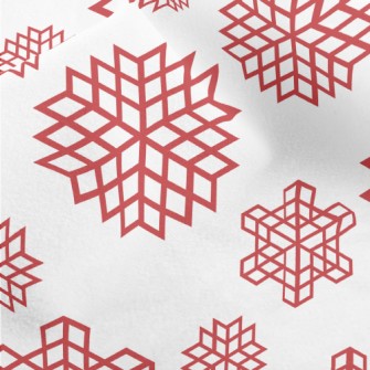 Red Christmas Snowflakes Micro Fleece