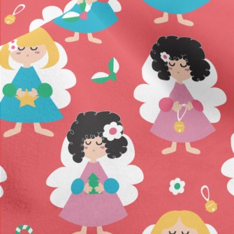 Cute Christmas Girl Micro Fleece