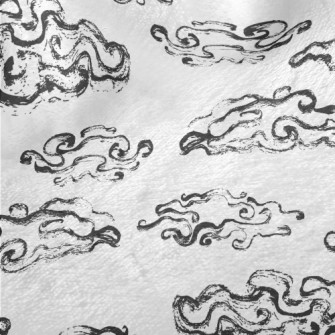 Hand Drawn Ink Clouds Minky