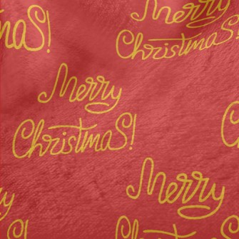 Handwritten Merry Christmas Minky