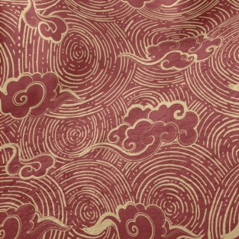 Chinese Clouds And Circles Minky