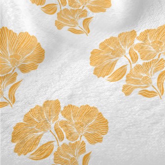 Retro Orange Lotus Minky