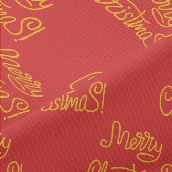 Handwritten Merry Christmas Piqué