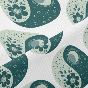 Flower Sun And Moon Yin And Ya Piqué