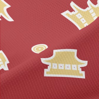Chinese Style Building Sticker Piqué