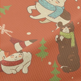 Winter Scarf Cat Piqué