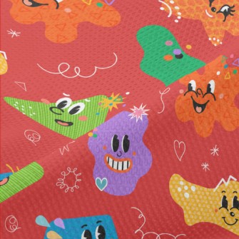 Funny Cartoon Shapes Piqué