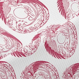 Hand Drawn Chinese Phoenix Piqué