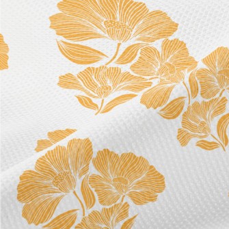 Retro Orange Lotus Piqué