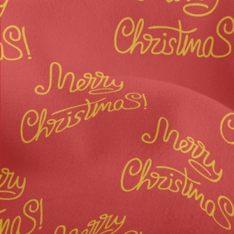 Handwritten Merry Christmas Lightweight Performance Linen