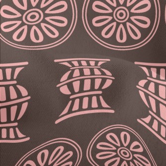 Flowers And Vases Doodle Lightweight Performance Linen