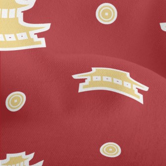 Chinese Style Building Sticker Lightweight Performance Linen