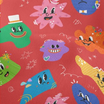 Funny Cartoon Shapes Lightweight Performance Linen