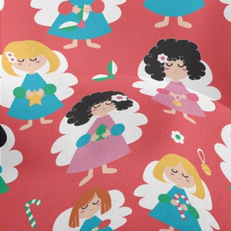 Cute Christmas Girl Lightweight Performance Linen