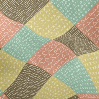 Hand Drawn Geometric Doodles Lightweight Performance Linen