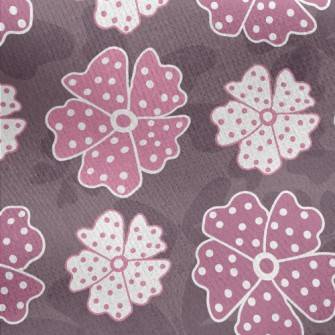 Vintage Butterflies And Flower Jersey Backed Fleece