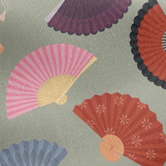 Traditional Oriental Folding F Jersey Backed Fleece