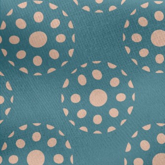 Apricot Polka Dot Decoration Jersey Backed Fleece