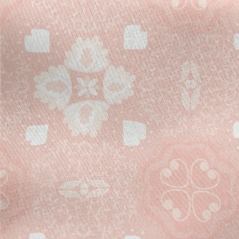 Beautiful Pink Garden Jersey Backed Fleece