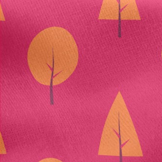 Lovely Orange Forest Jersey Backed Fleece