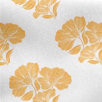 Retro Orange Lotus Jersey Backed Fleece