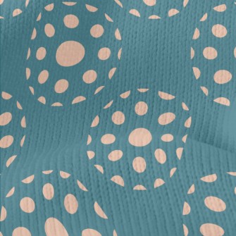 Apricot Polka Dot Decoration Stretch Jersey