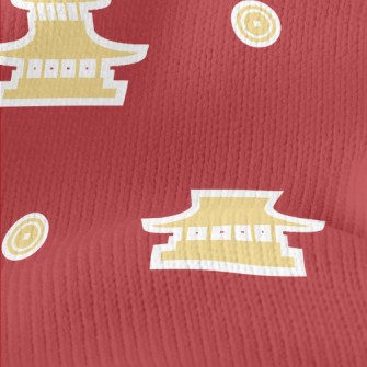 Chinese Style Building Sticker Stretch Jersey