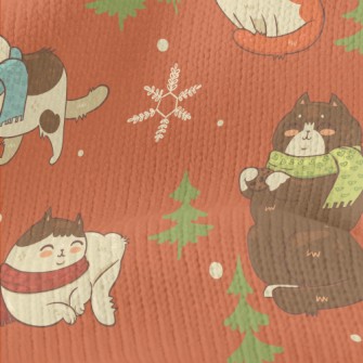 Winter Scarf Cat Stretch Jersey