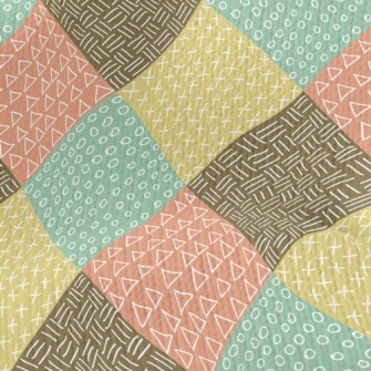 Hand Drawn Geometric Doodles Stretch Jersey