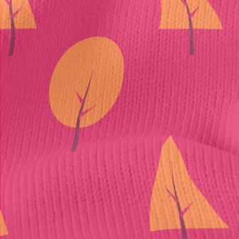 Lovely Orange Forest Stretch Jersey