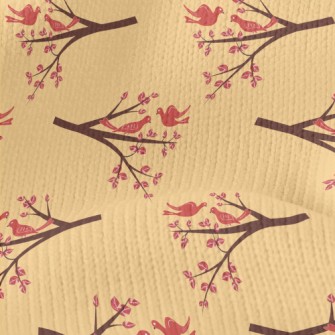 Autumn Birds And Branches Stretch Jersey