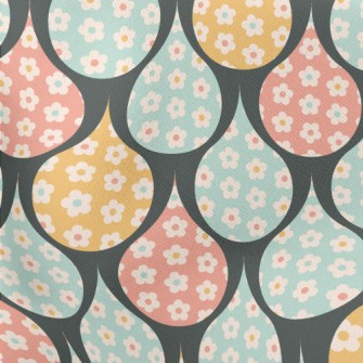 Colorful Water Drop Flowers Lightweight Cotton Poplin