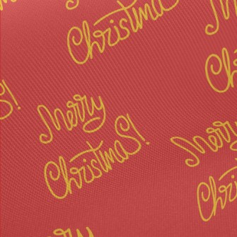 Handwritten Merry Christmas Midweight Cotton Poplin