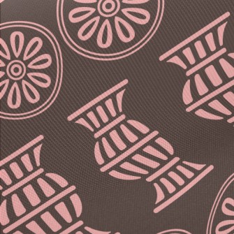 Flowers And Vases Doodle Midweight Cotton Poplin