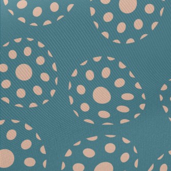 Apricot Polka Dot Decoration Midweight Cotton Poplin