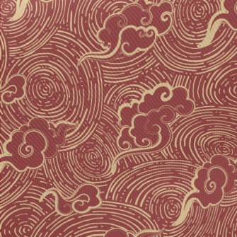 Chinese Clouds And Circles Midweight Cotton Poplin