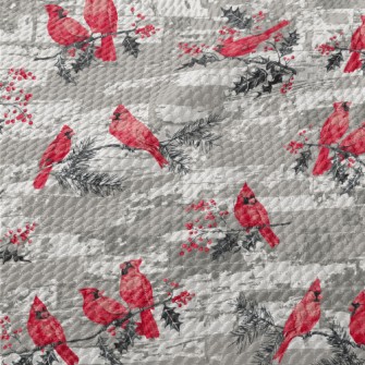 Beautiful Red Parrot Birdseye Piqué