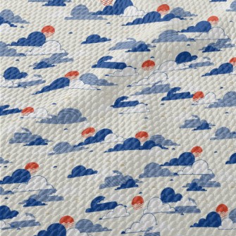 Modern Japanese Sky Birdseye Piqué