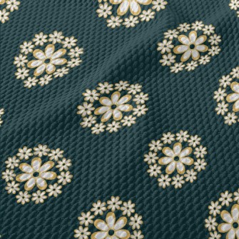 Cute Little Flower Wreath Birdseye Piqué