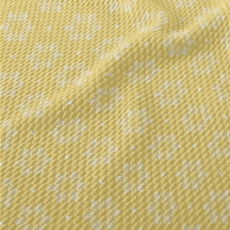 Yellow Summer Rhombus Birdseye Piqué