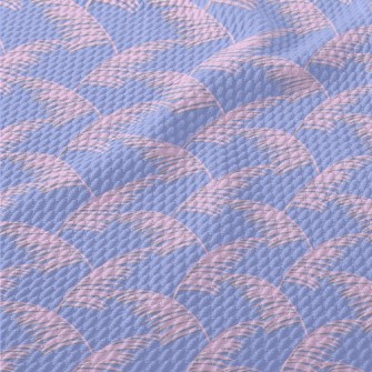Dreamy Pink Palm Leaves Birdseye Piqué