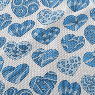 Hand Drawn Pattern Love Birdseye Piqué