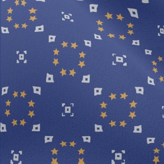 Stars And Geometric Circles Chiffon