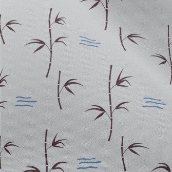 Simple Bamboo And Flowing Wate Chiffon