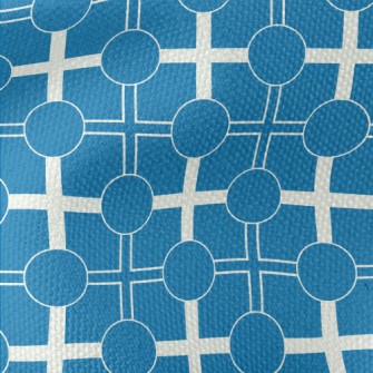 Blue And White Geometric Patte Waterproof Canvas